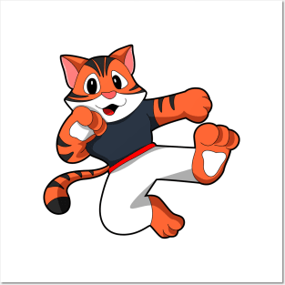 Tiger at Martial art Karate Posters and Art